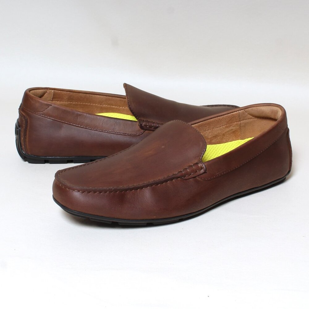 Mens Florsheim Driving Moccasins Size 9 M Motor Venetian Brown Leather Shoes